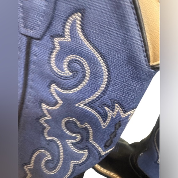 OLD WEST youth blue cowboy boots boys girls size 12 - mintđź’ĄWorn once - Picture 15 of 15